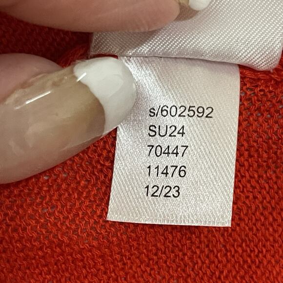 Ann Taylor Lightweight Open Cardigan Size XL Red Long Sleeve Pockets NEW w/Tag - Picture 7 of 8